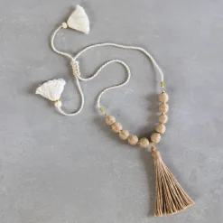 Aaloka Beaded Tassel Necklace