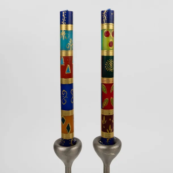 African Mineral Painted Taper Candles