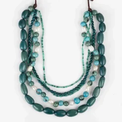 Alba Five Strand Seed & Pearl Necklace