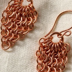 Alma Copper Waterfall Drop Earrings