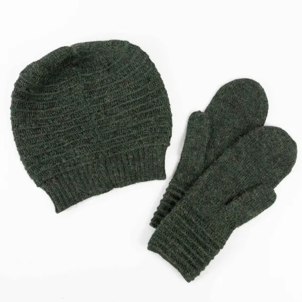 Alpaca Wool Beanie - Forest