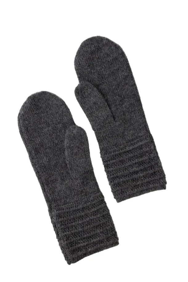 Alpaca Wool Mittens - Grey