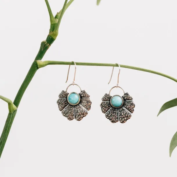 Amazonite Fan Earrings