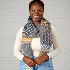 Amba Color Block Wool Scarf