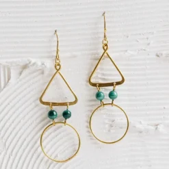 Anika Malachite Gem Drop Earrings