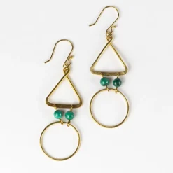 Anika Malachite Gem Drop Earrings