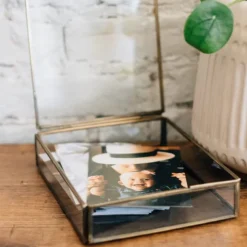 Antiqued Brass Keepsake Box