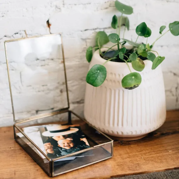 Antiqued Brass Keepsake Box