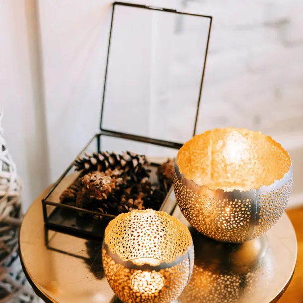 Antiqued Brass Keepsake Box