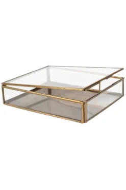 Antiqued Brass Keepsake Box