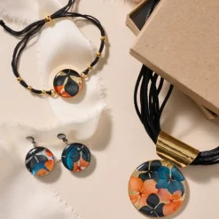 Antonella Flower Petal Layered Pendant Necklace