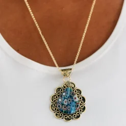 Anya Brass Teardrop Pendant Necklace