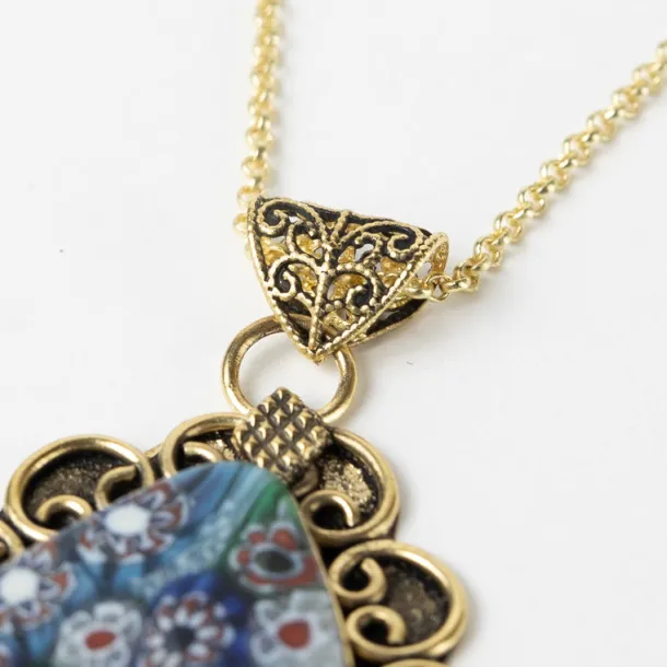 Anya Brass Teardrop Pendant Necklace