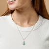 Aqua Pearl Silver Pendant Necklace