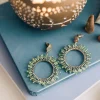 Aqua Starburst Earrings