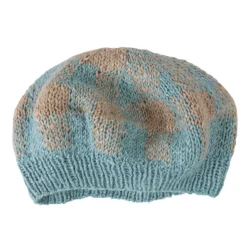 Aqua Tan Winter Beret