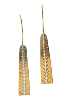 Art Deco Leaf Earrings