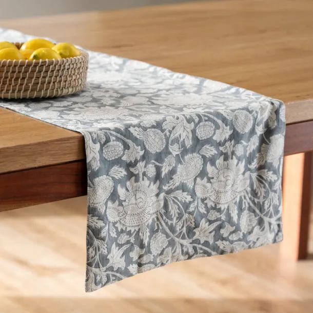 Baadal Blockprint Table Runner