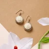 Bagaica Rose Carved Bone Earrings
