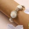 Bagaica Rose Carved Bone Bracelet