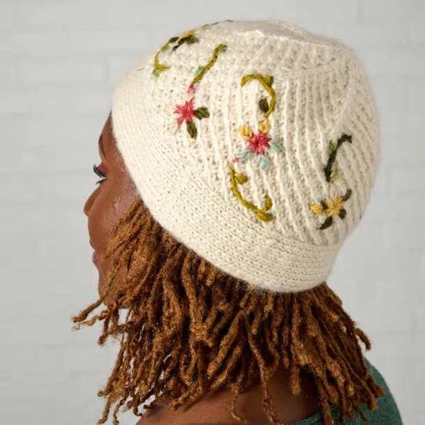Blissful Flowers Embroidered Hat