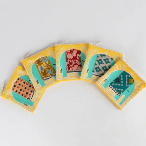 Blue Elephant Coin Purse