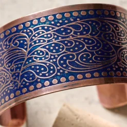 Blue Paisley Cuff