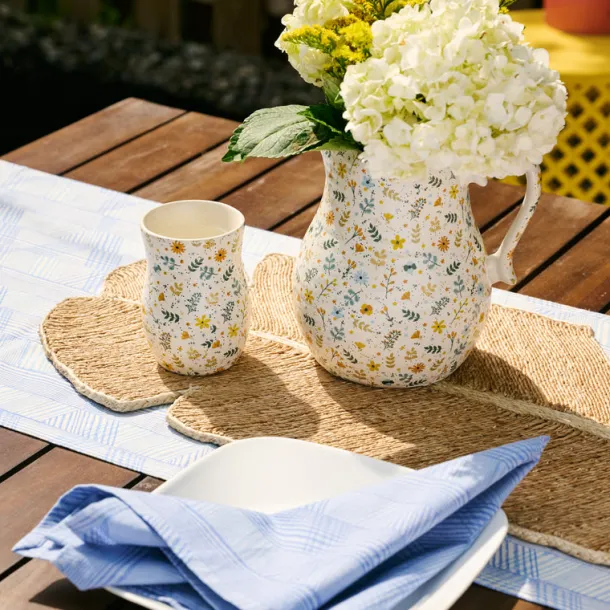 Blue Retro Table Runner