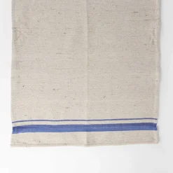 Blue Tan Wide Stripe Tea Towel Set - Set of Three