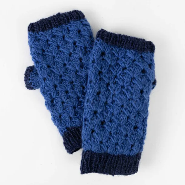 Blueberry Wool Wrist Warmers