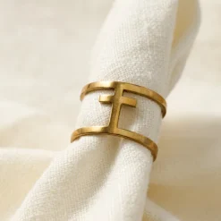Brass Bombshell Cross Ring
