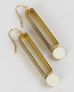 Brass Exclamation Point Earrings