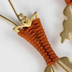 Brass Fire Spear Earrings