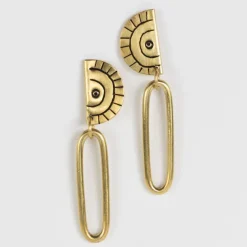 Brass Miduara Drop Earrings