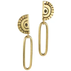 Brass Miduara Drop Earrings