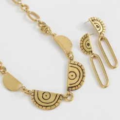 Brass Miduara Drop Earrings