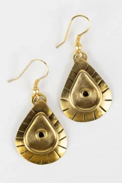 Brass Mvua Drop Earrings