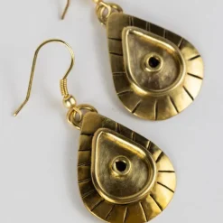 Brass Mvua Drop Earrings