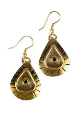 Brass Mvua Drop Earrings