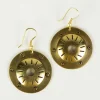 Brass Shield Earrings