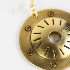 Brass Shield Earrings