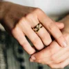 Brass Triangle Cuff Ring