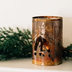 Bright Nativity Candleholder