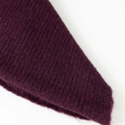 Burgundy Alpaca Triangle Shawl