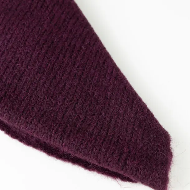 Burgundy Alpaca Triangle Shawl