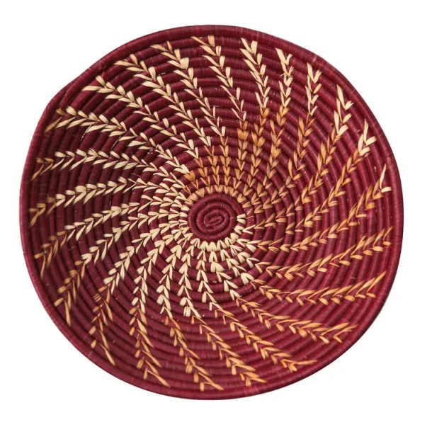 Burgundy Twist Basket