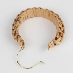 Cane Wrapped Hoop Earrings