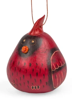 Cardinal Gourd Ornament