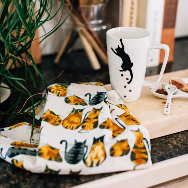 Cats About It Tea Towel