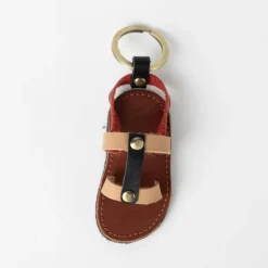 Chappal Mini Sandal Leather Keychain